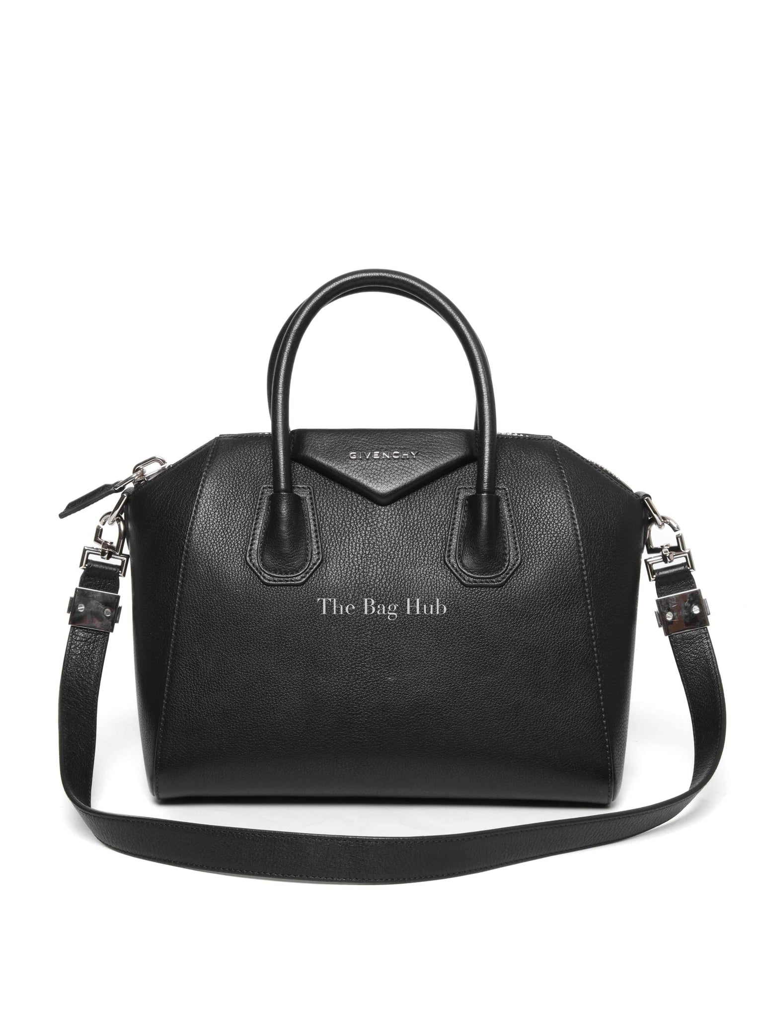 Givenchy Black Grained Leather Small Antigona Bag