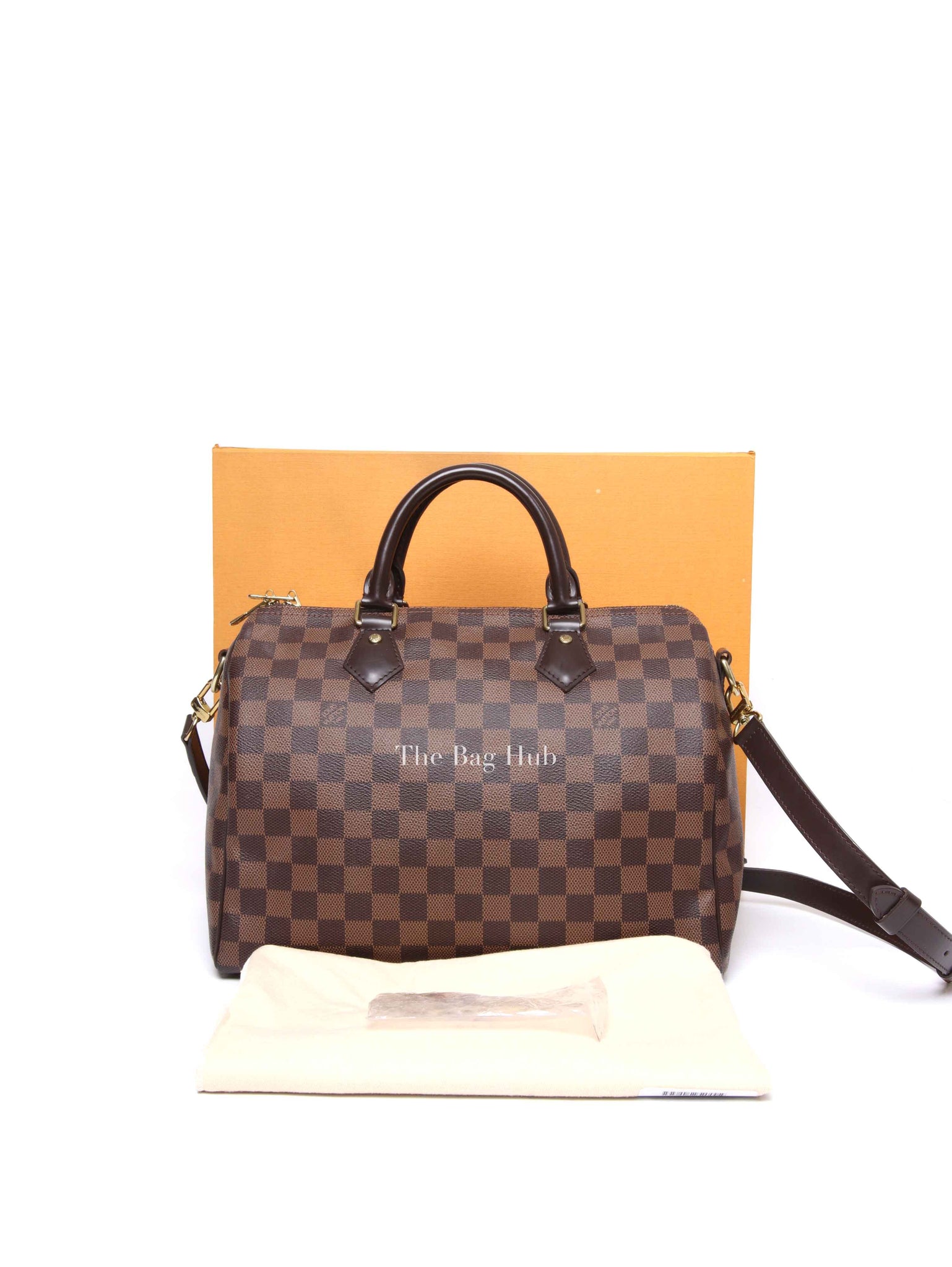 Louis Vuitton Damier Ebene Canvas Speedy Bandouliere 30 Bag