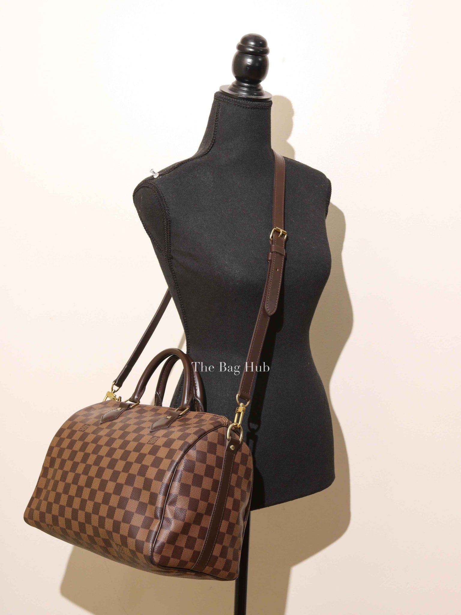 Louis Vuitton Damier Ebene Canvas Speedy Bandouliere 30 Bag