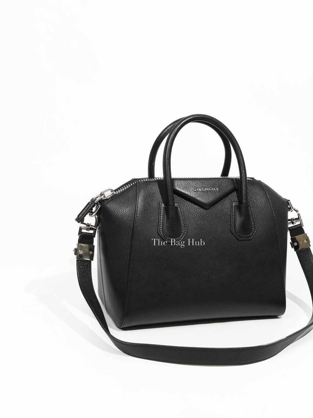 Givenchy Black Grained Leather Small Antigona Bag