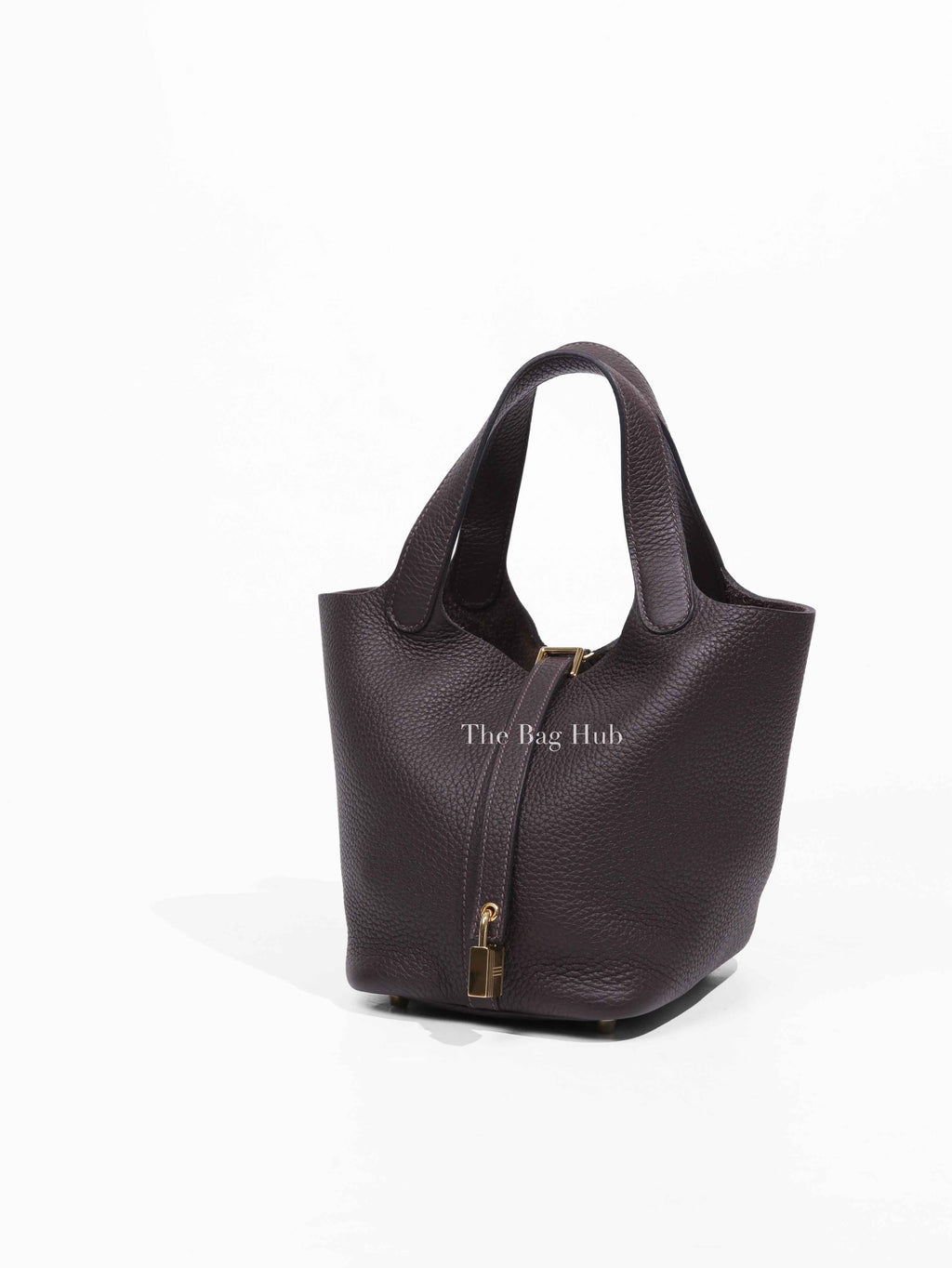 Hermes Ebene Taurillon Clemence Leather Picotin Lock Bag