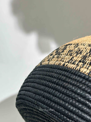 Loewe Black/Natural Raffia Beehive Basket Degrade Bag
