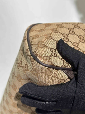 Gucci Beige Brown Monogram Canvas Backpack