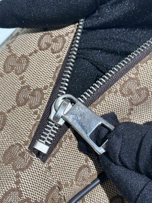 Gucci Beige Brown Monogram Canvas Backpack