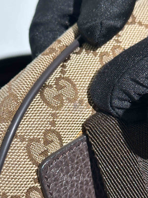 Gucci Beige Brown Monogram Canvas Backpack