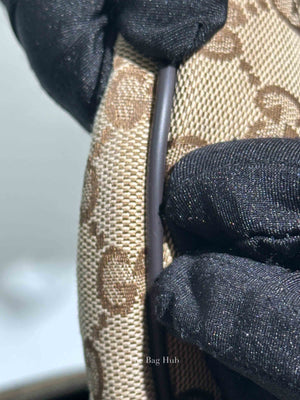 Gucci Beige Brown Monogram Canvas Backpack