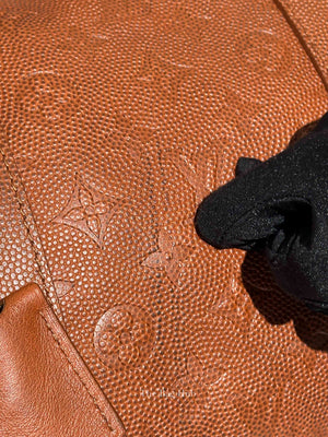 Louis Vuitton X NBA Ball Brown Grain Cowhide Monogram Embossed Keepall 55 Bag