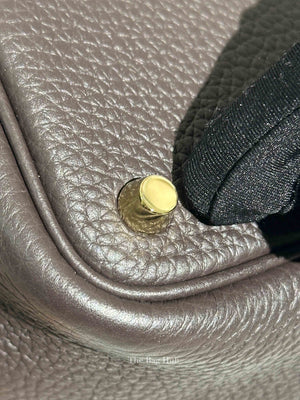 Hermes Ebene Taurillon Clemence Leather Picotin Lock Bag