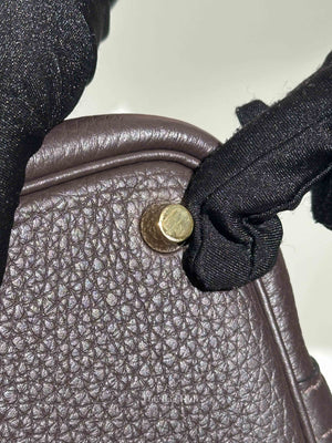 Hermes Ebene Taurillon Clemence Leather Picotin Lock Bag