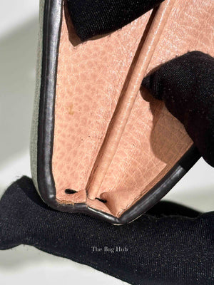 Gucci Pink Leather And Canvas GG Supreme Monogram GG Marmont Dollar Continental Wallet