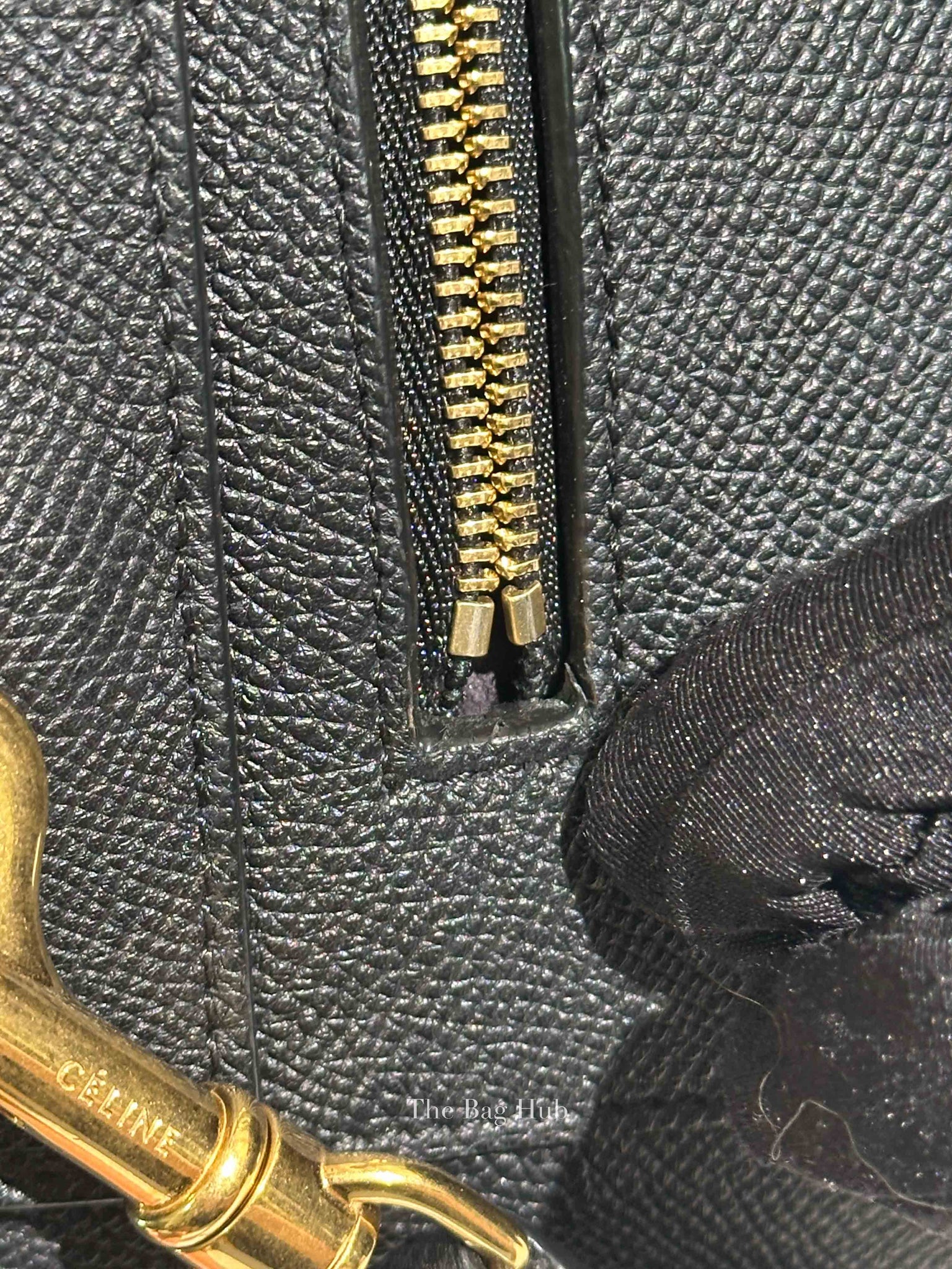 Celine Black Grained Calfskin Leather Micro Belt Bag