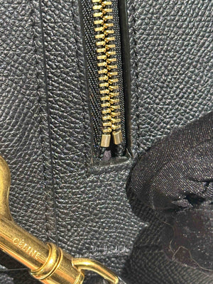 Celine Black Grained Calfskin Leather Micro Belt Bag
