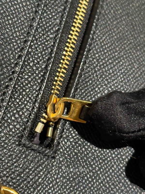 Celine Black Grained Calfskin Leather Micro Belt Bag