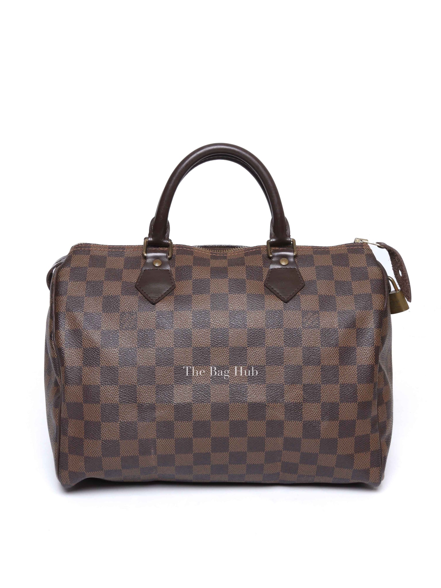 Louis Vuitton Damier Ebene Canvas Speedy 30 Handbag