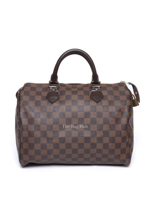 Louis Vuitton Damier Ebene Canvas Speedy 30 Handbag