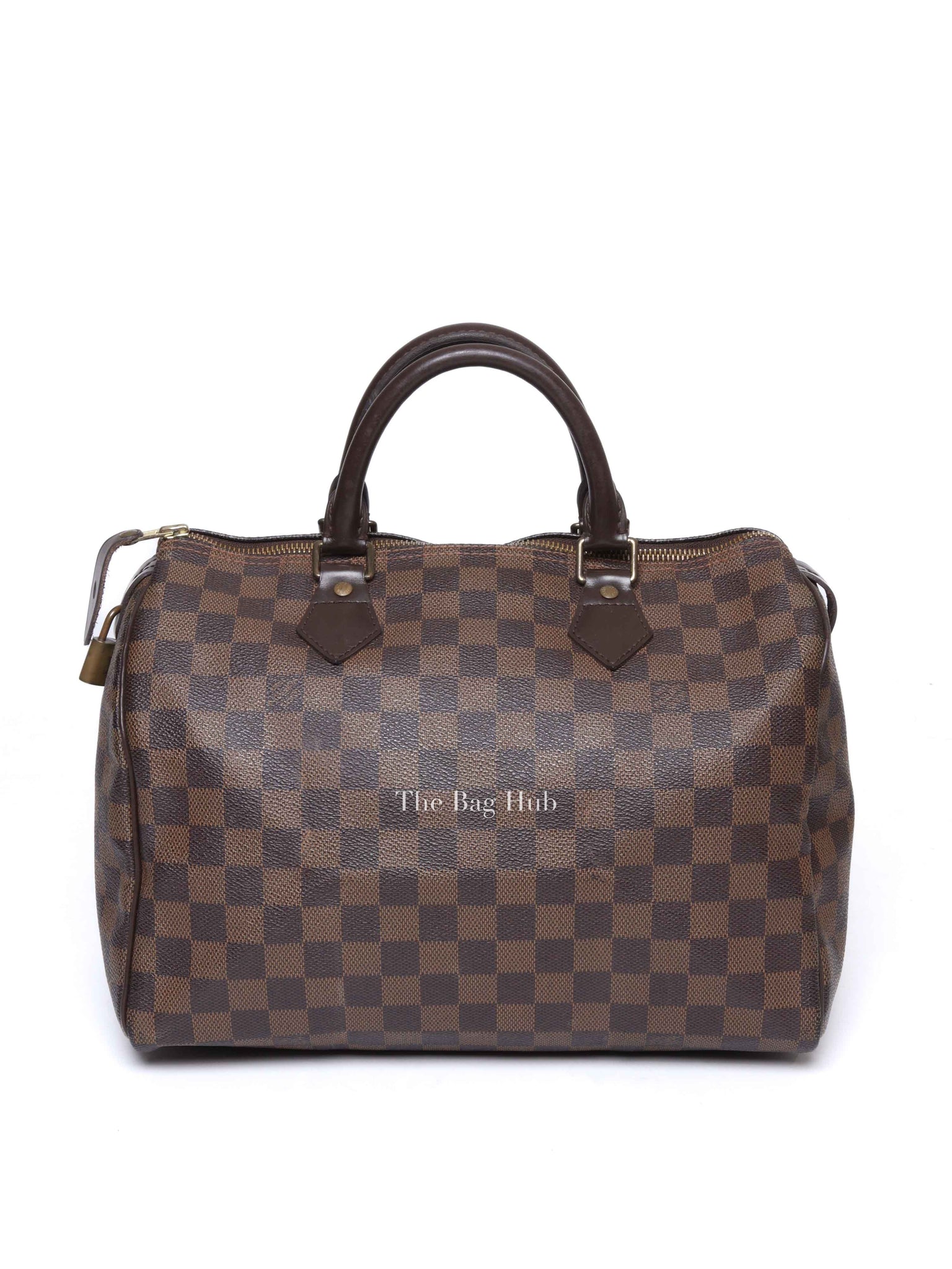 Louis Vuitton Damier Ebene Canvas Speedy 30 Handbag