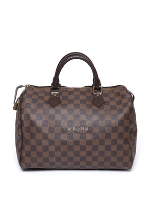 Louis Vuitton Damier Ebene Canvas Speedy 30 Handbag