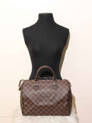 Louis Vuitton Damier Ebene Canvas Speedy 30 Handbag