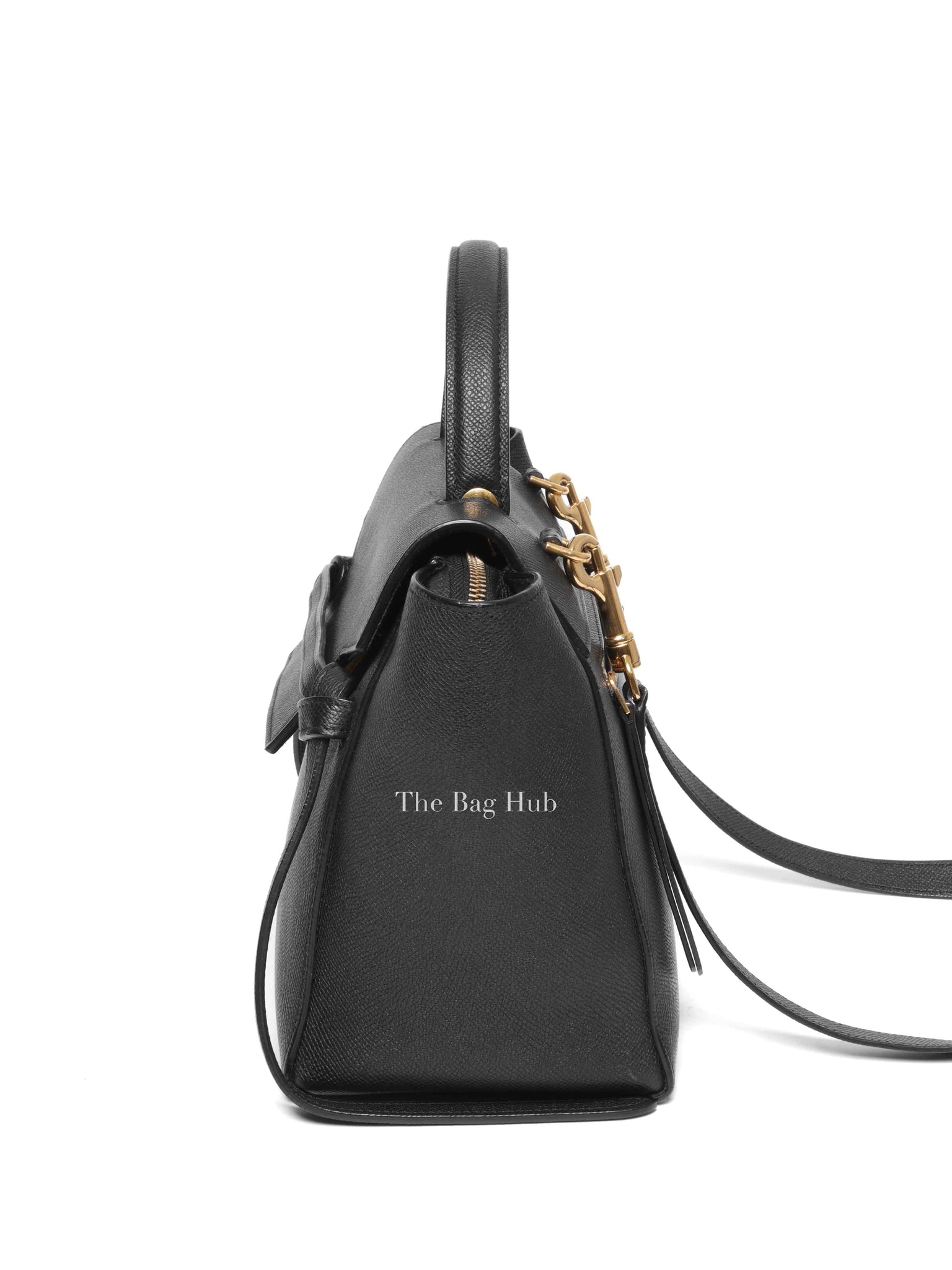 Celine Black Grained Calfskin Leather Micro Belt Bag