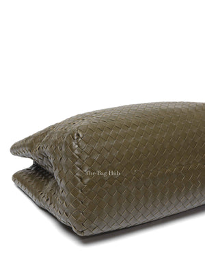 Bottega Veneta Green Intrecciato Leather Chain Tote Bag