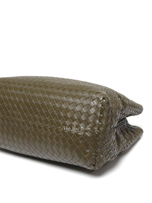 Bottega Veneta Green Intrecciato Leather Chain Tote Bag