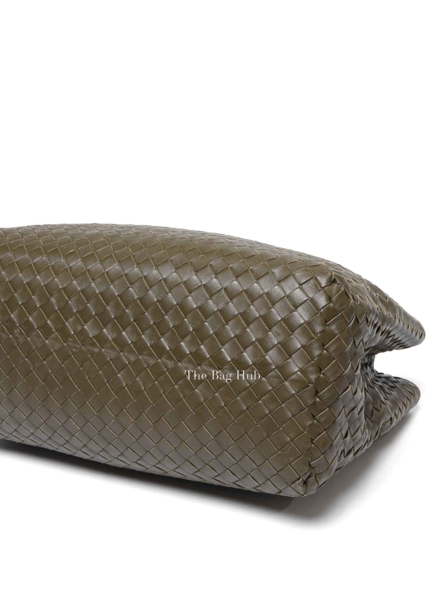 Bottega Veneta Green Intrecciato Leather Chain Tote Bag