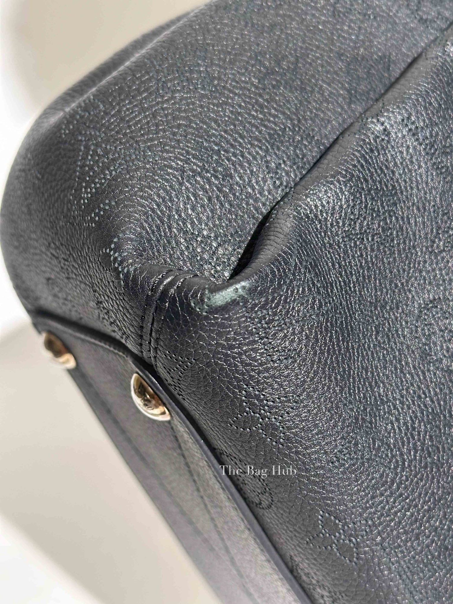Louis Vuitton Black Monogram Mahina Leather Babylone PM Bag
