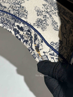 Dior Blue Canvas Embroidered Large Dioriviera Toile De Jouy Book Tote