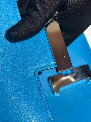 Hermes Bleu Frida Leather Constance 24 Shoulder Bag