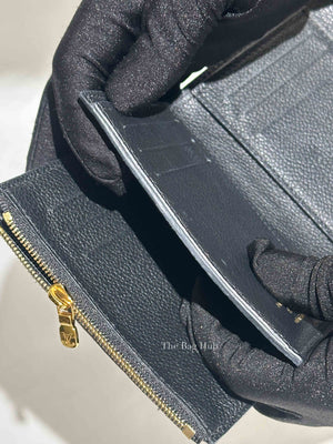 Louis Vuitton Black Leather Empriente Ariane TriFold Wallet