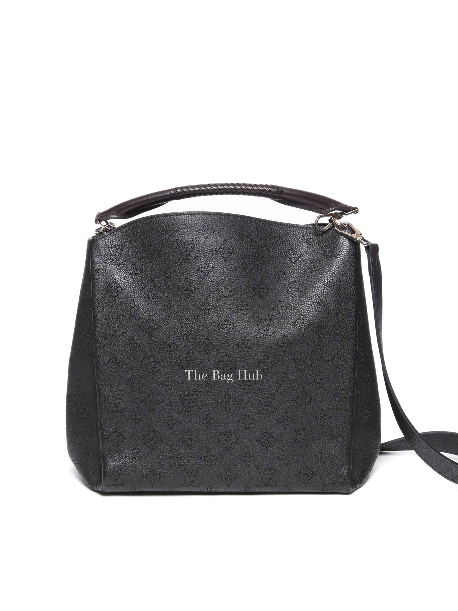 Louis Vuitton Black Monogram Mahina Leather Babylone PM Bag