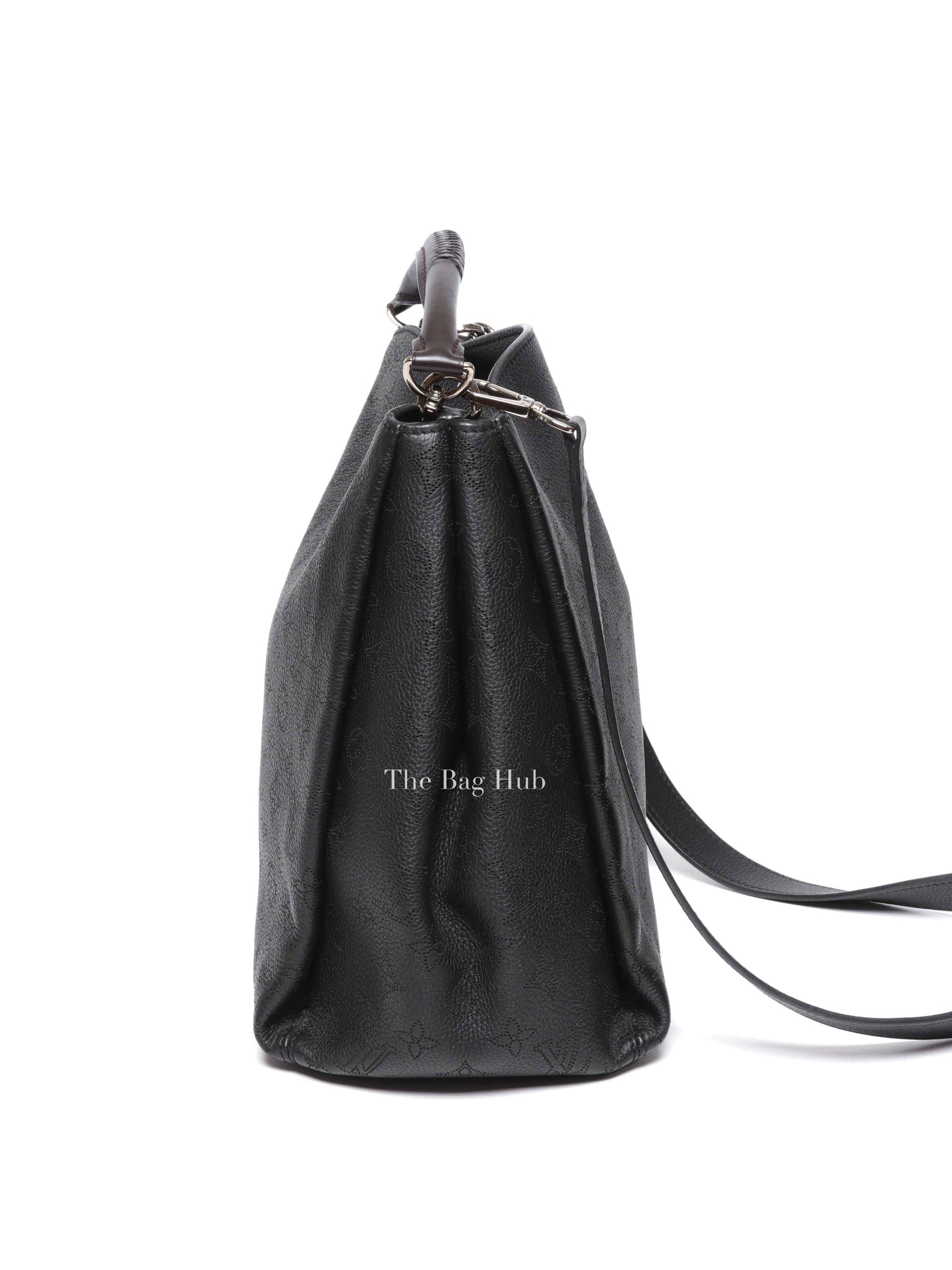 Louis Vuitton Black Monogram Mahina Leather Babylone PM Bag