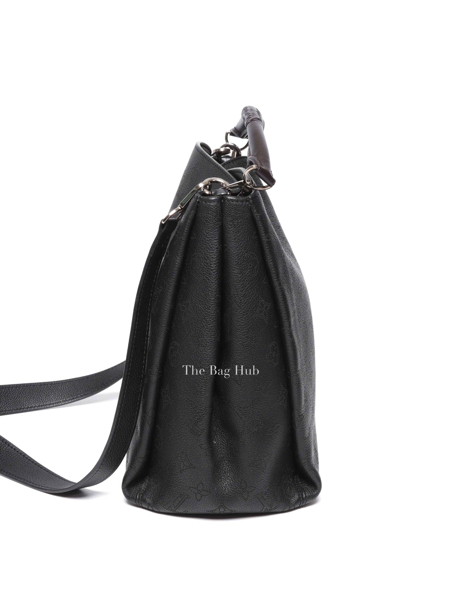 Louis Vuitton Black Monogram Mahina Leather Babylone PM Bag