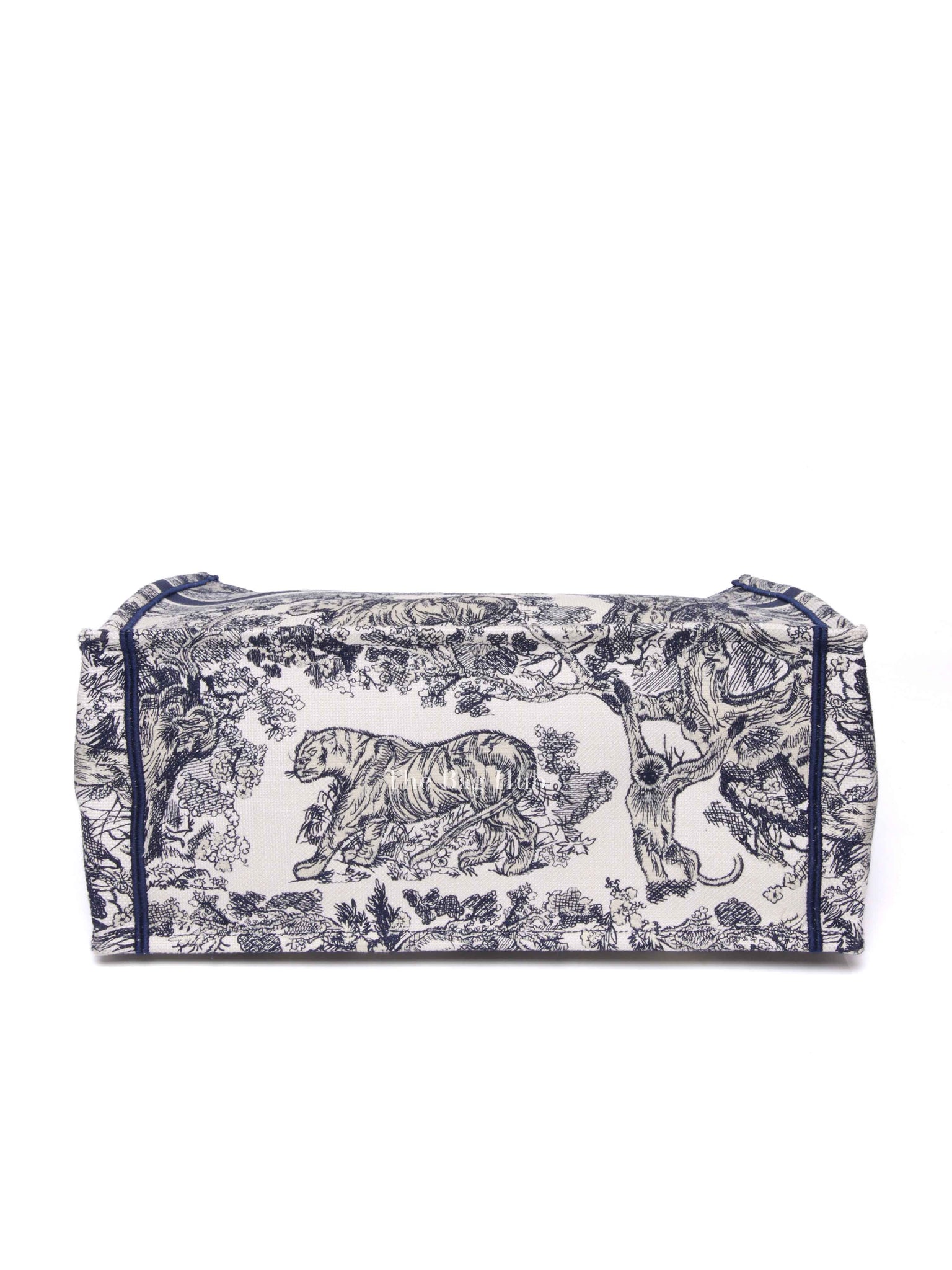 Dior Blue Canvas Embroidered Large Dioriviera Toile De Jouy Book Tote