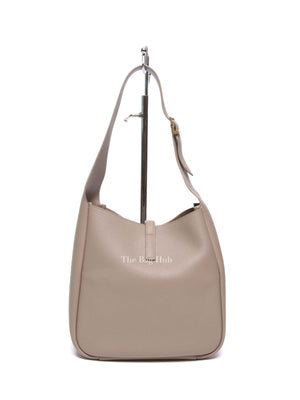 Saint Laurent Dusty Grey Smooth Calfskin Le 5 A 7 Supple Hobo Small Bag