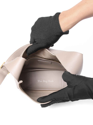 Saint Laurent Dusty Grey Smooth Calfskin Le 5 A 7 Supple Hobo Small Bag