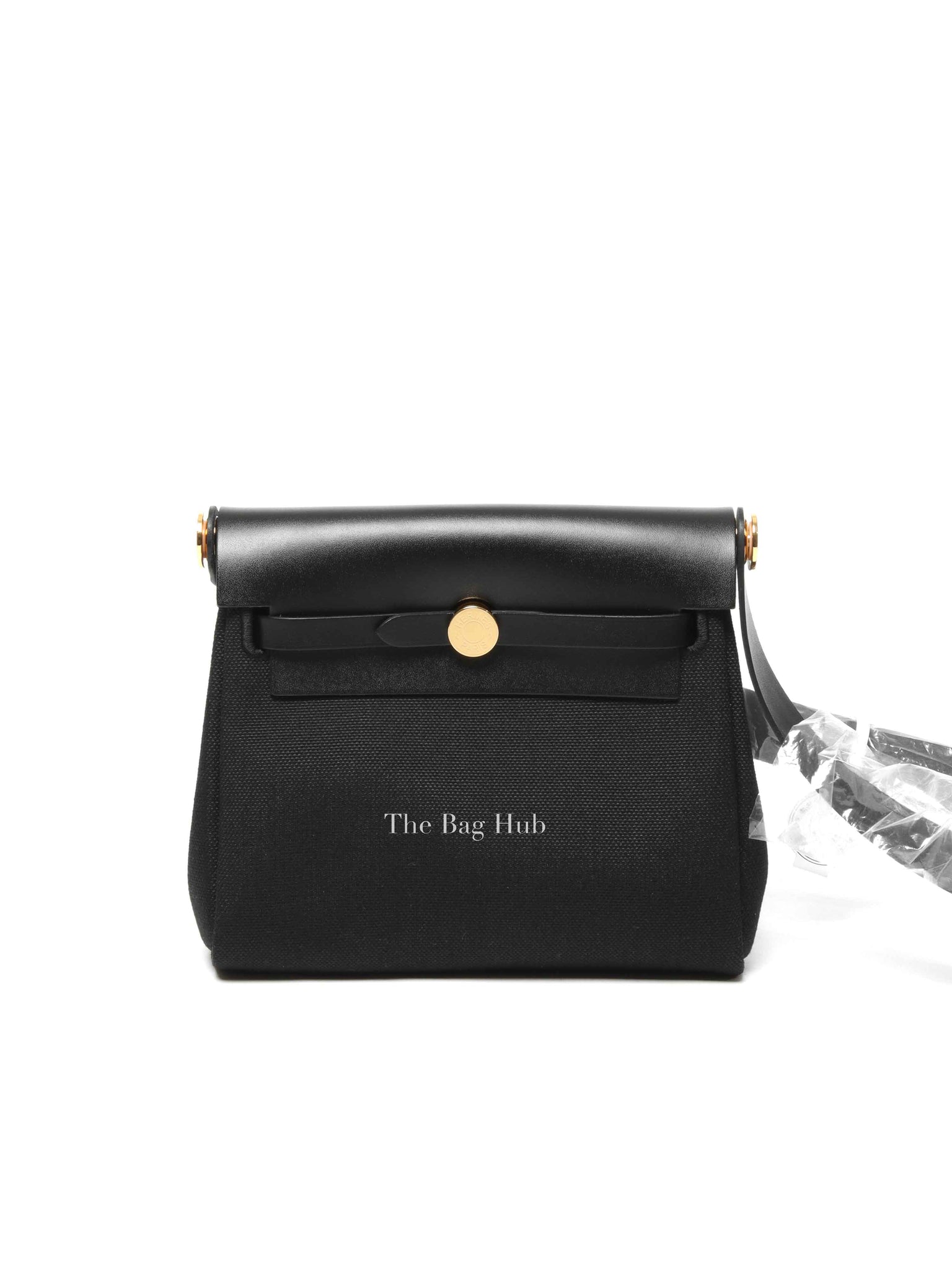 Hermes Noir Swift Canvas Herbag Zip 20 GHW
