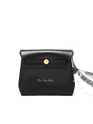 Hermes Noir Swift Canvas Herbag Zip 20 GHW