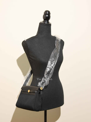 Hermes Noir Swift Canvas Herbag Zip 20 GHW