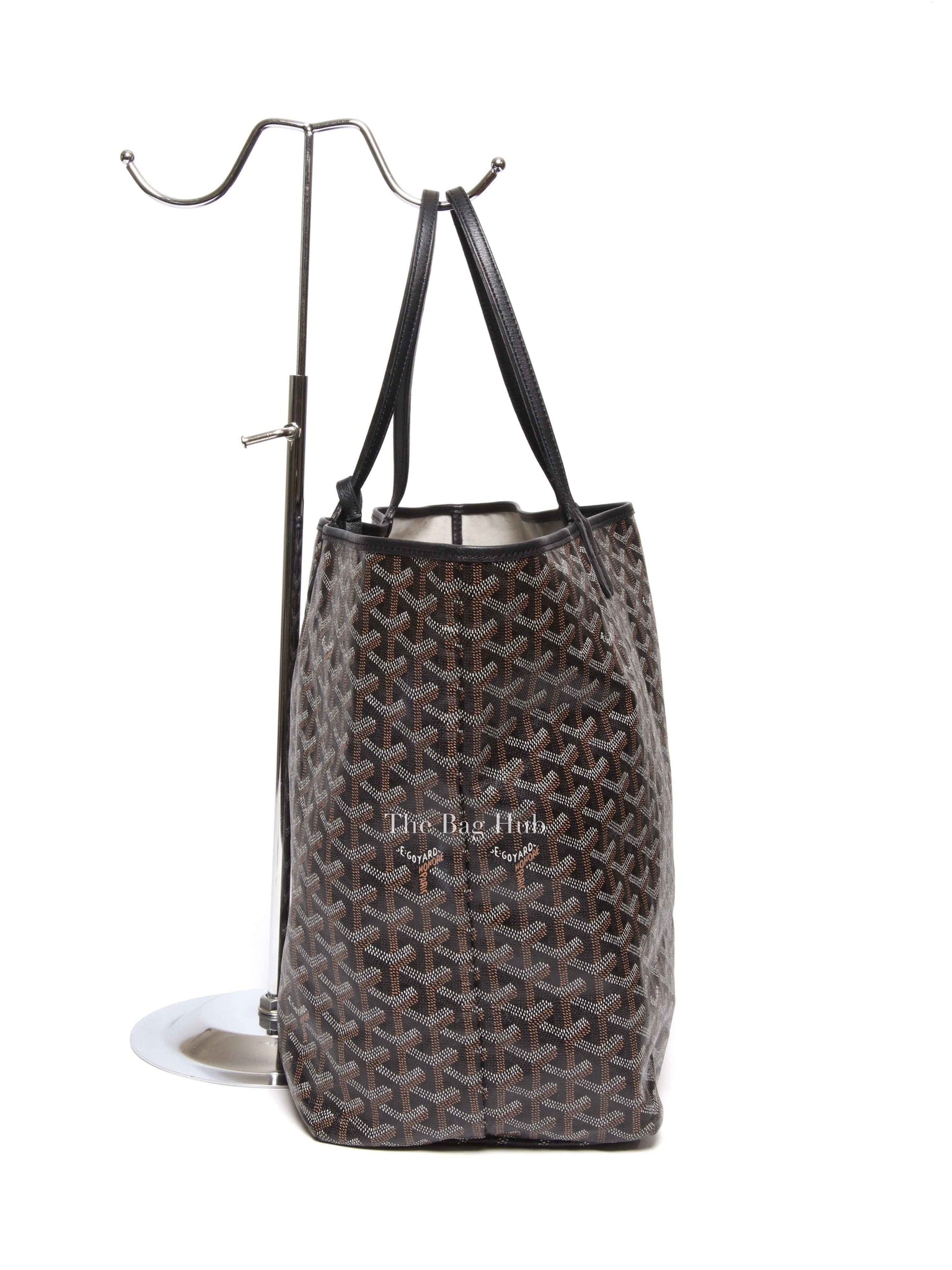 Goyard Black Goyardine Saint Louis GM Tote Bag