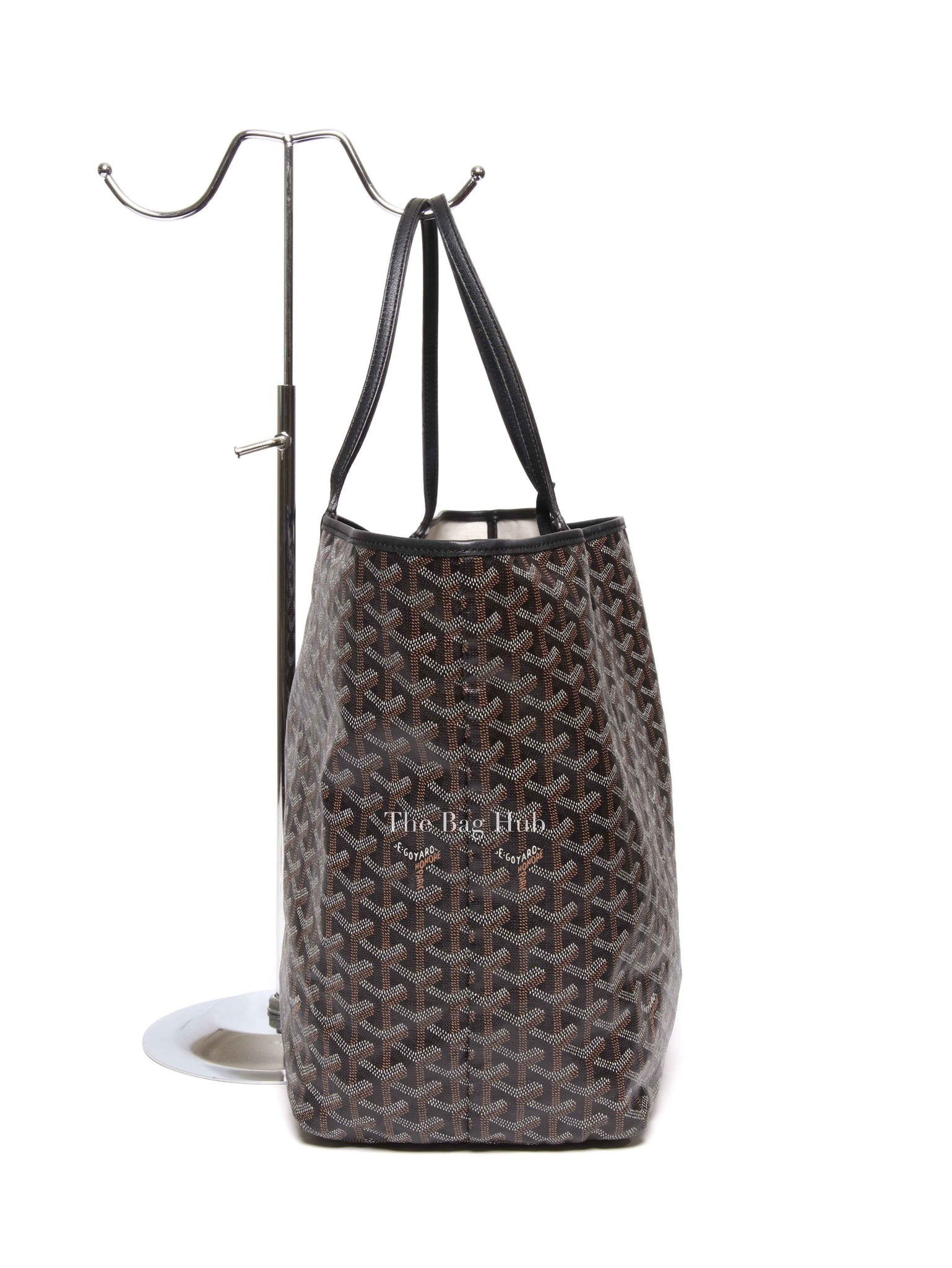 Goyard Black Goyardine Saint Louis GM Tote Bag