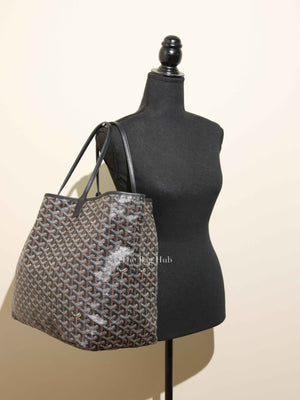 Goyard Black Goyardine Saint Louis GM Tote Bag