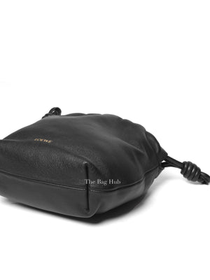 Loewe Mellow Black Nappa Donut Chain Mini Flamenco Knot Clutch Bag