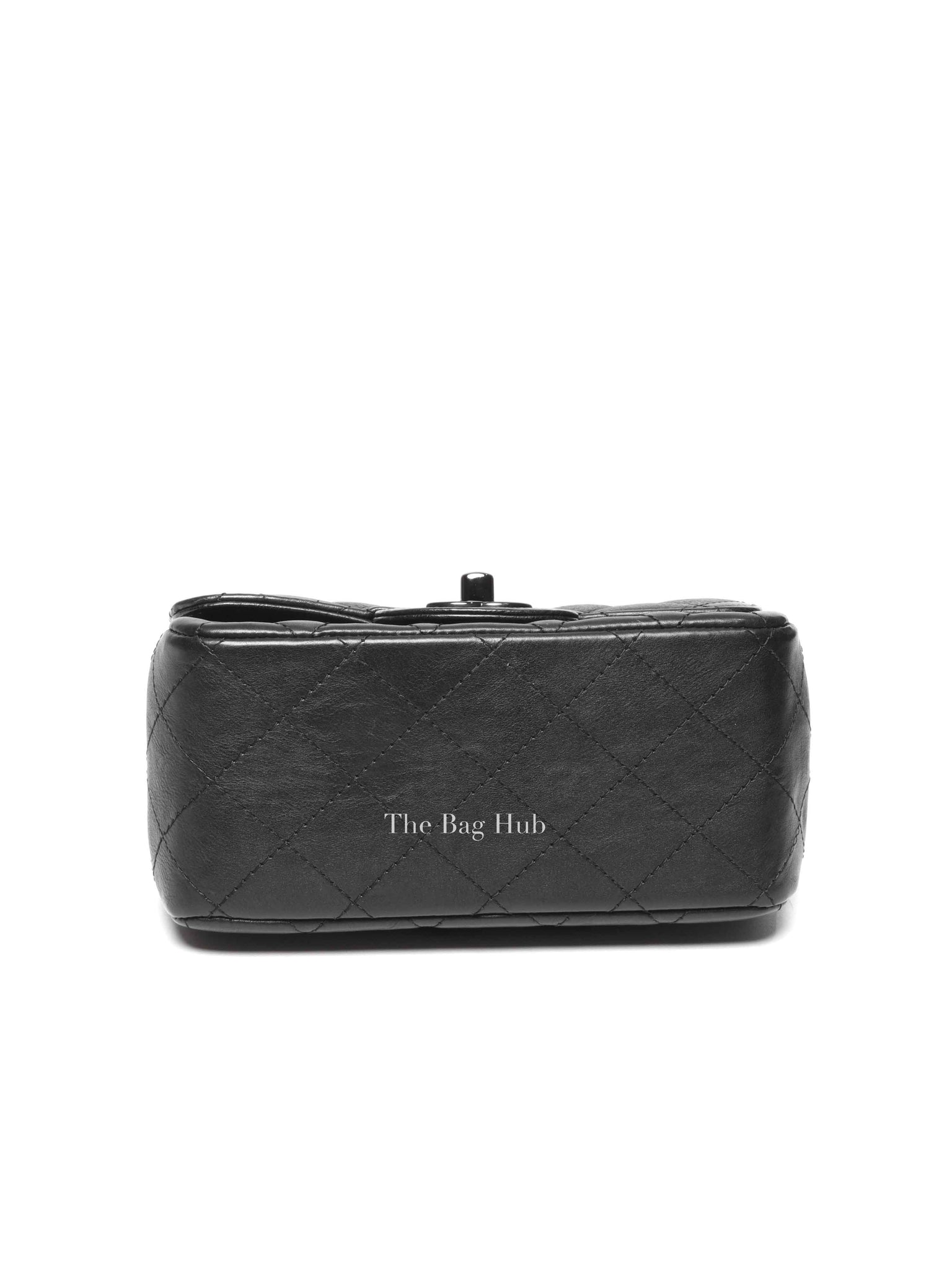 Chanel So Black Quilted Leather Classic Square Mini Flap Bag