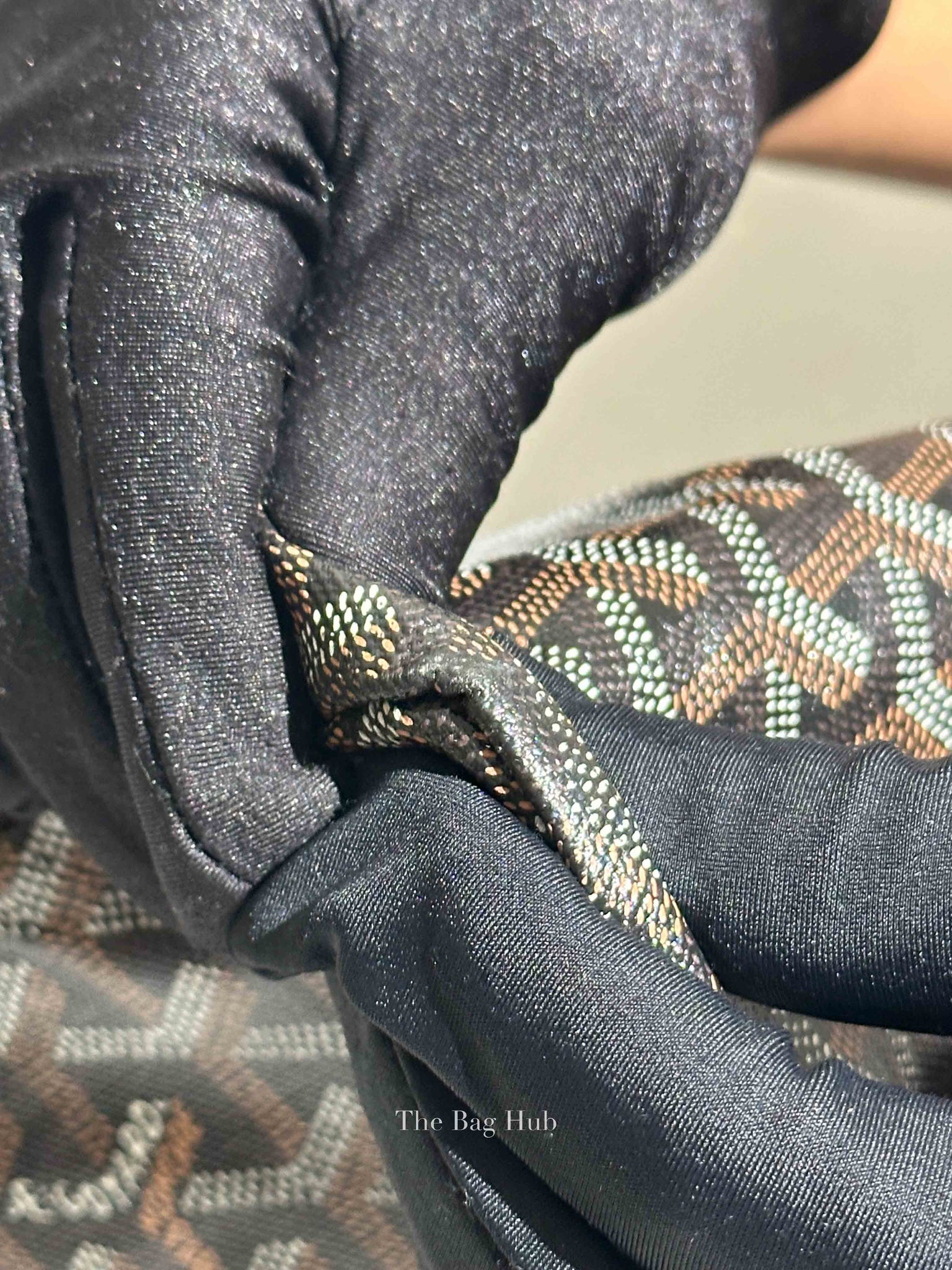 Goyard Black Goyardine Saint Louis GM Tote Bag