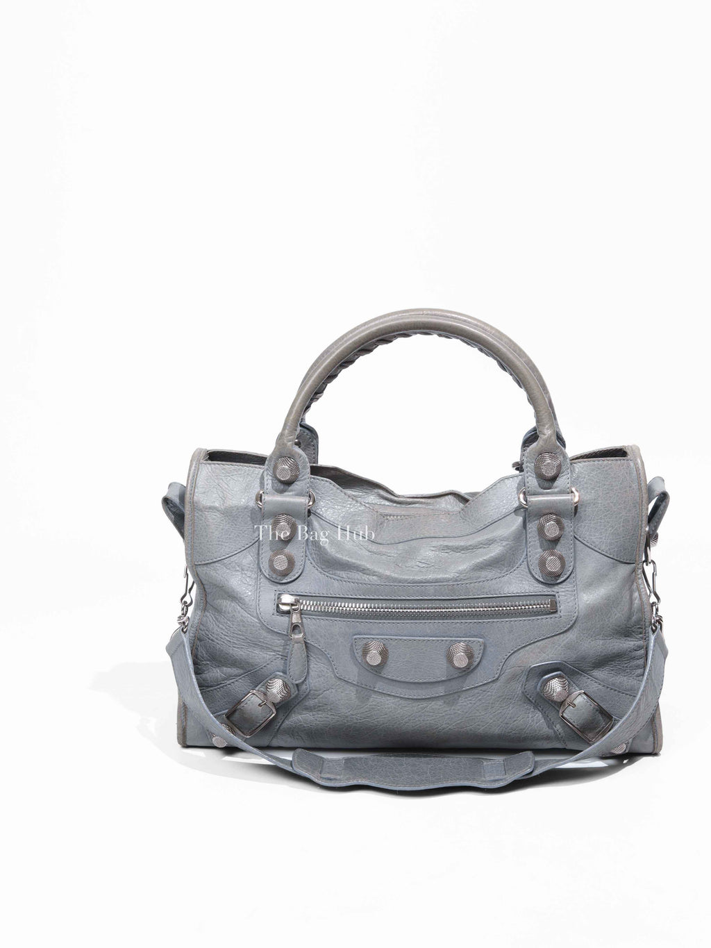 Balenciaga Sky Blue Leather Classic City Bag SHW