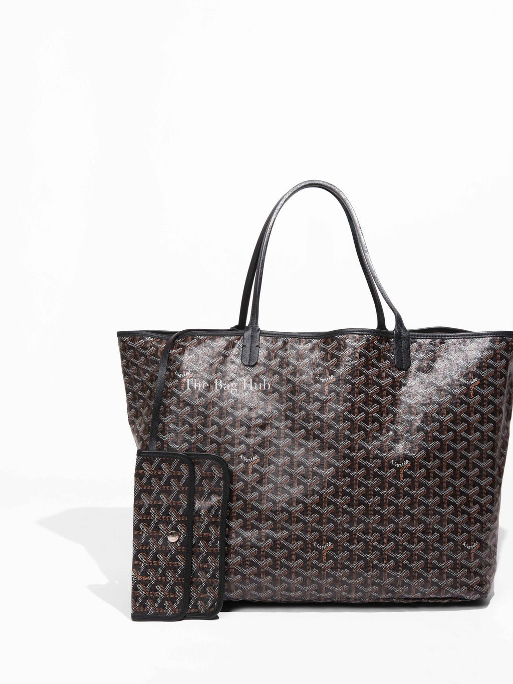 Goyard Black Goyardine Saint Louis GM Tote Bag