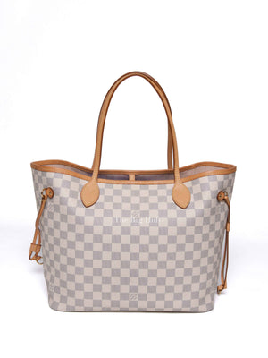 Louis Vuitton Rose Ballerine Damier Azur Neo Neverfull MM Tote Bag