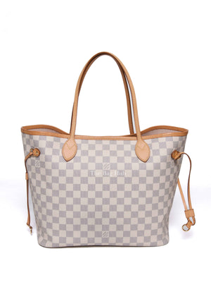 Louis Vuitton Rose Ballerine Damier Azur Neo Neverfull MM Tote Bag