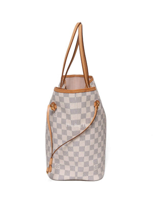 Louis Vuitton Rose Ballerine Damier Azur Neo Neverfull MM Tote Bag